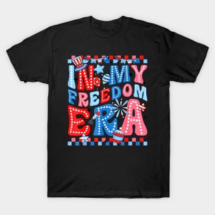 In My Freedom Era Forth of July American patriot USA Flag T-Shirt